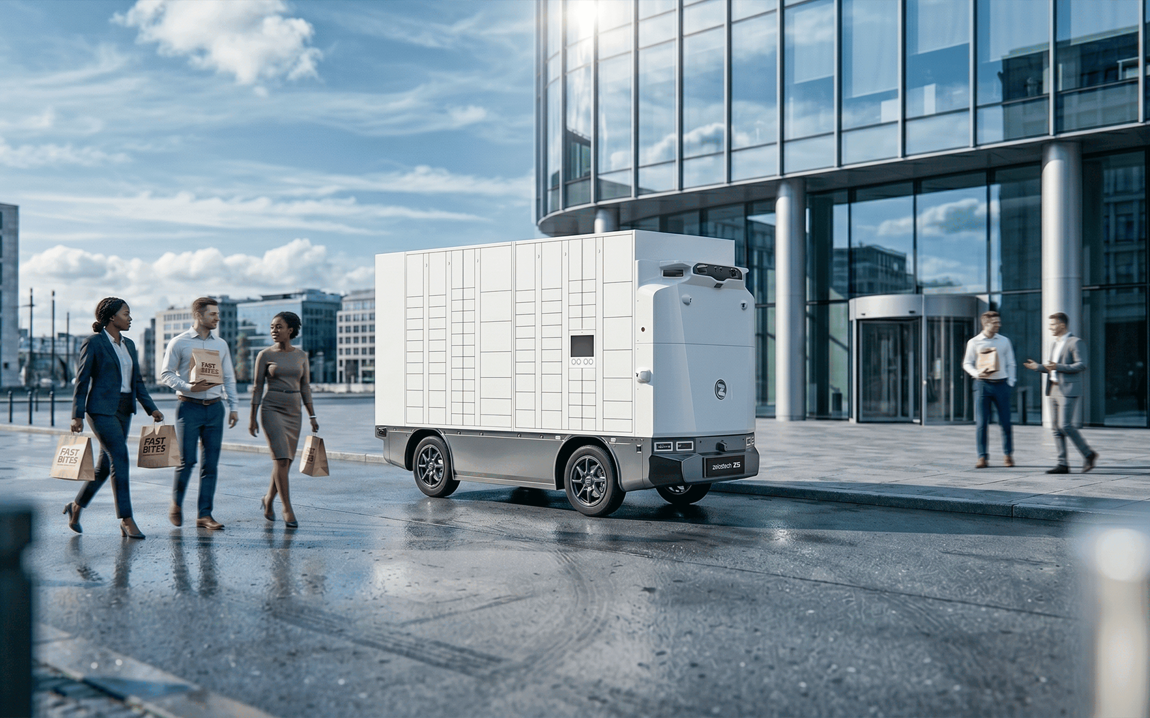 Zelostech autonomous vehicle for on-demand delivery