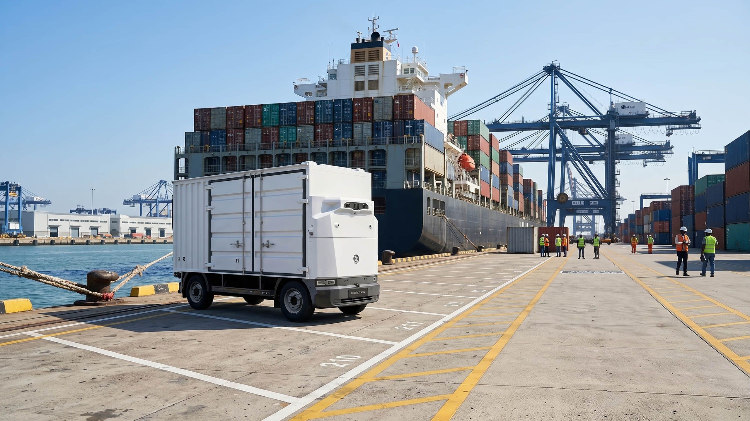 Zelostech Z10 robovan for port logistics