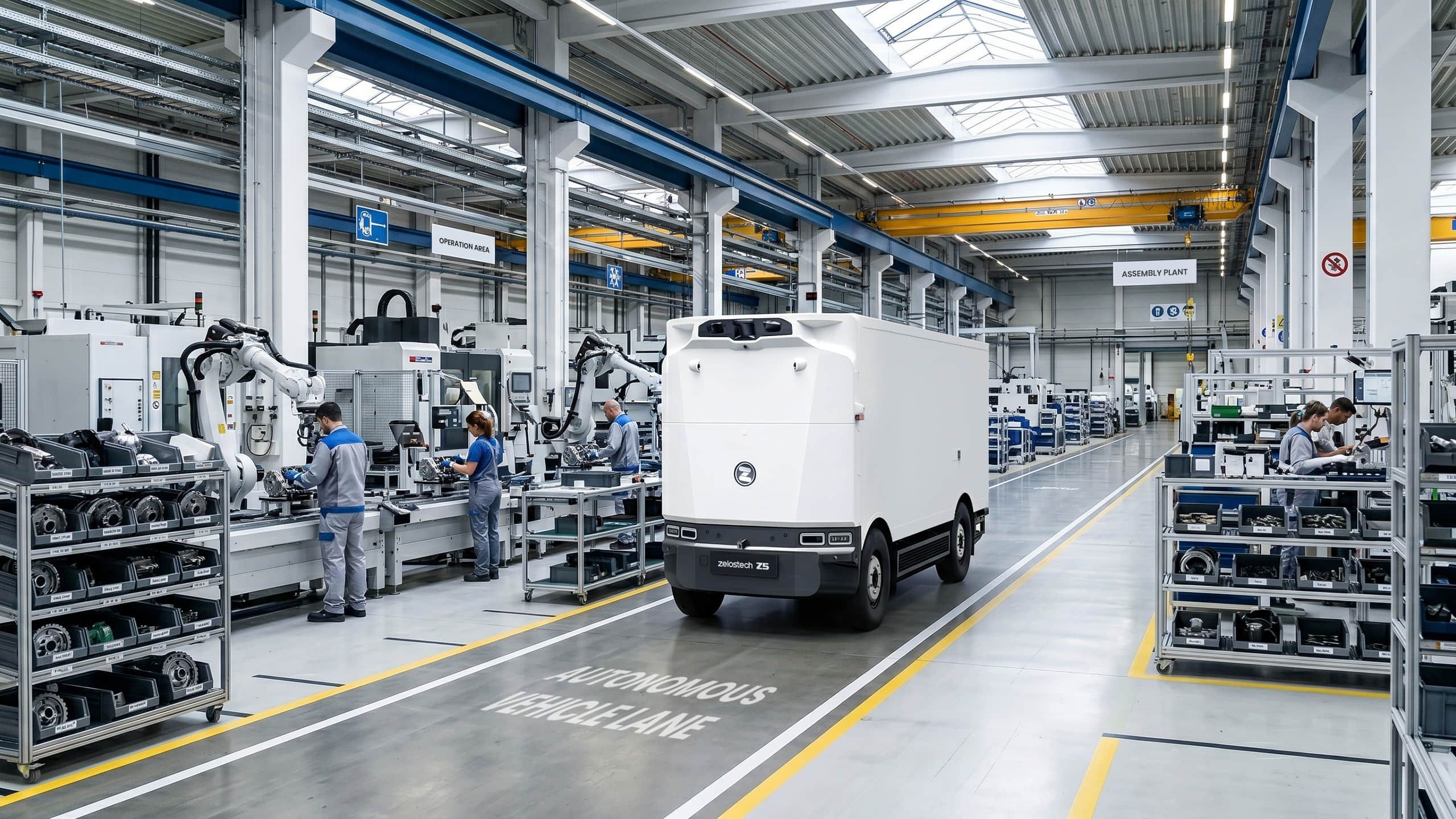 Zelostech Z5 robovan for production line delivery