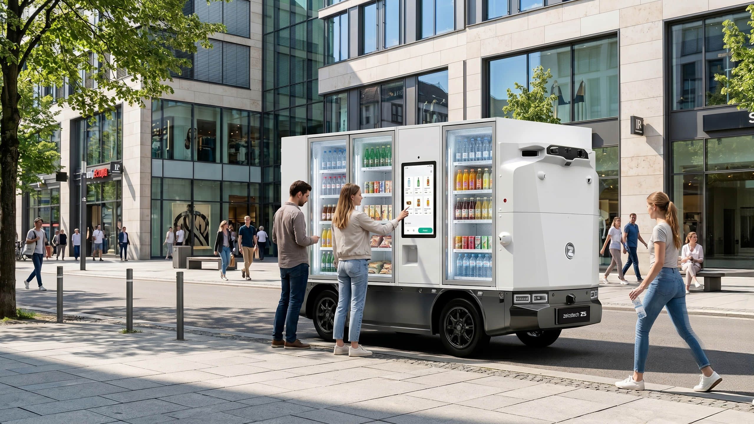 Zelostech Z5 robovan for autonomous vending delivery