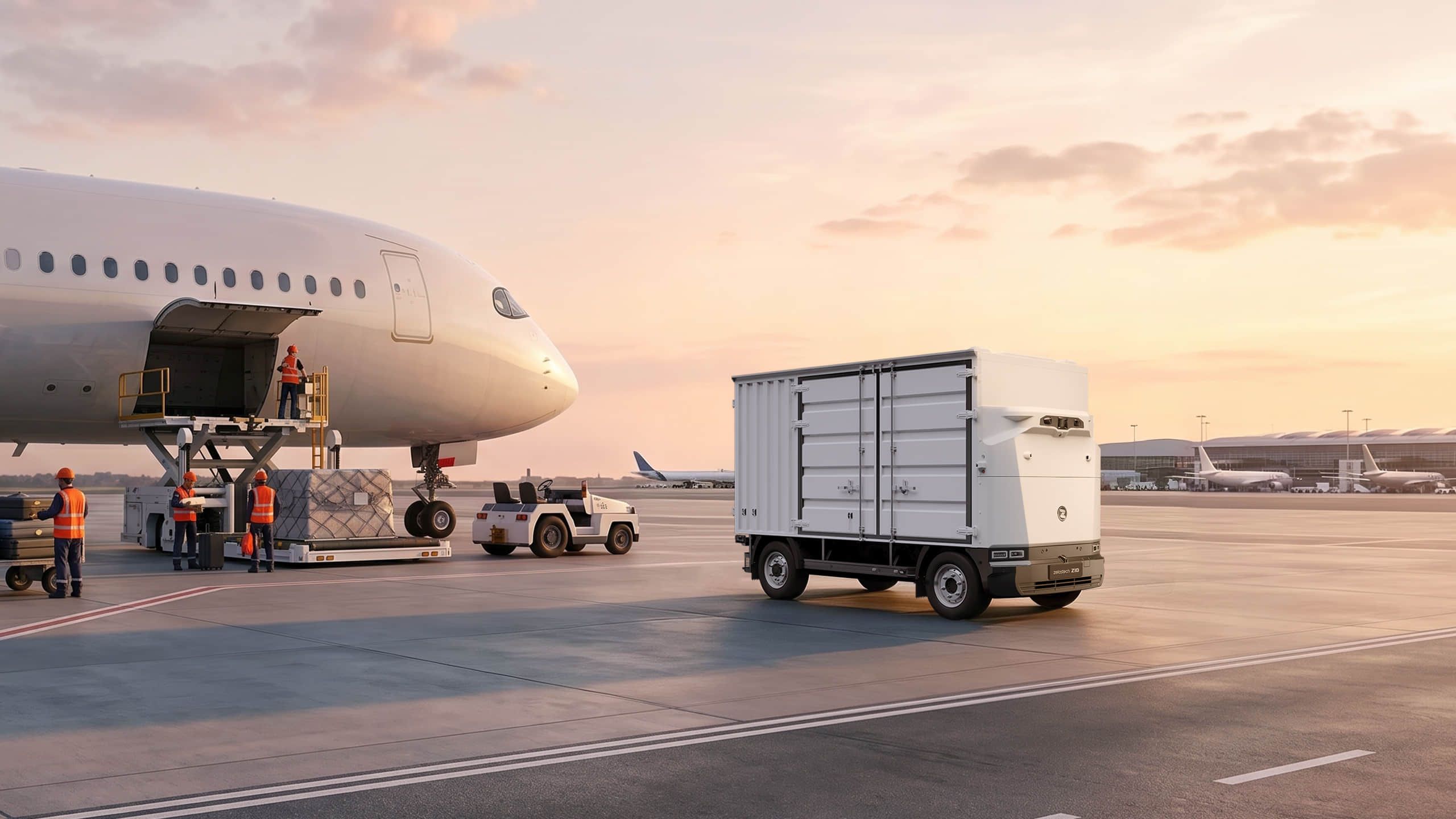 Zelostech autonomous vehicle for airport ground logistics