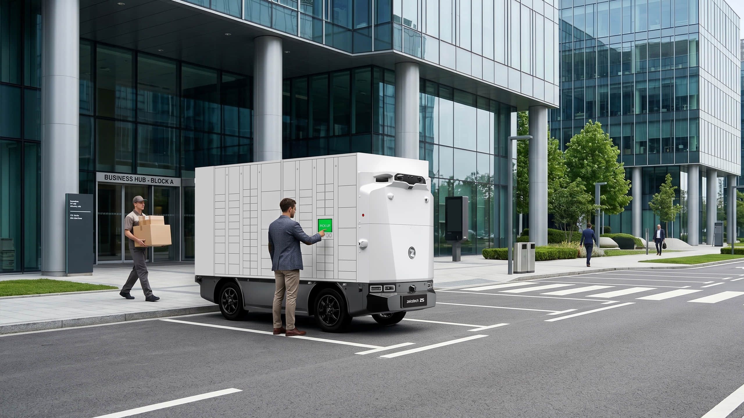 Zelostech Z5 robovan for business park delivery